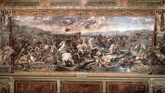 RAFFAELLO Sanzio The Battle at Pons Milvius Germany oil painting art